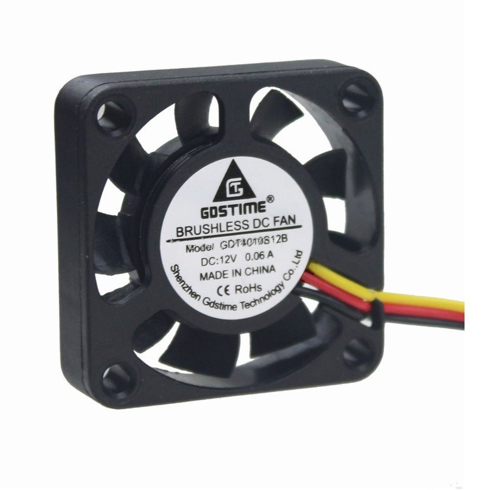 12V 40mm x 40mm x 10mm 4010S DC Brushless 3-pin 9-Blade CPU / Laser / Printer Cooling Fan - Envistia Mall