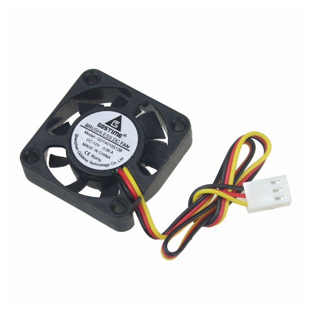 12V 40mm x 40mm x 10mm 4010S DC Brushless 3-pin 9-Blade CPU / Laser / Printer Cooling Fan - Envistia Mall