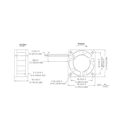 12V 40mm x 40mm x 10mm 4010S DC Brushless 3-pin 9-Blade CPU / Laser / Printer Cooling Fan - Envistia Mall