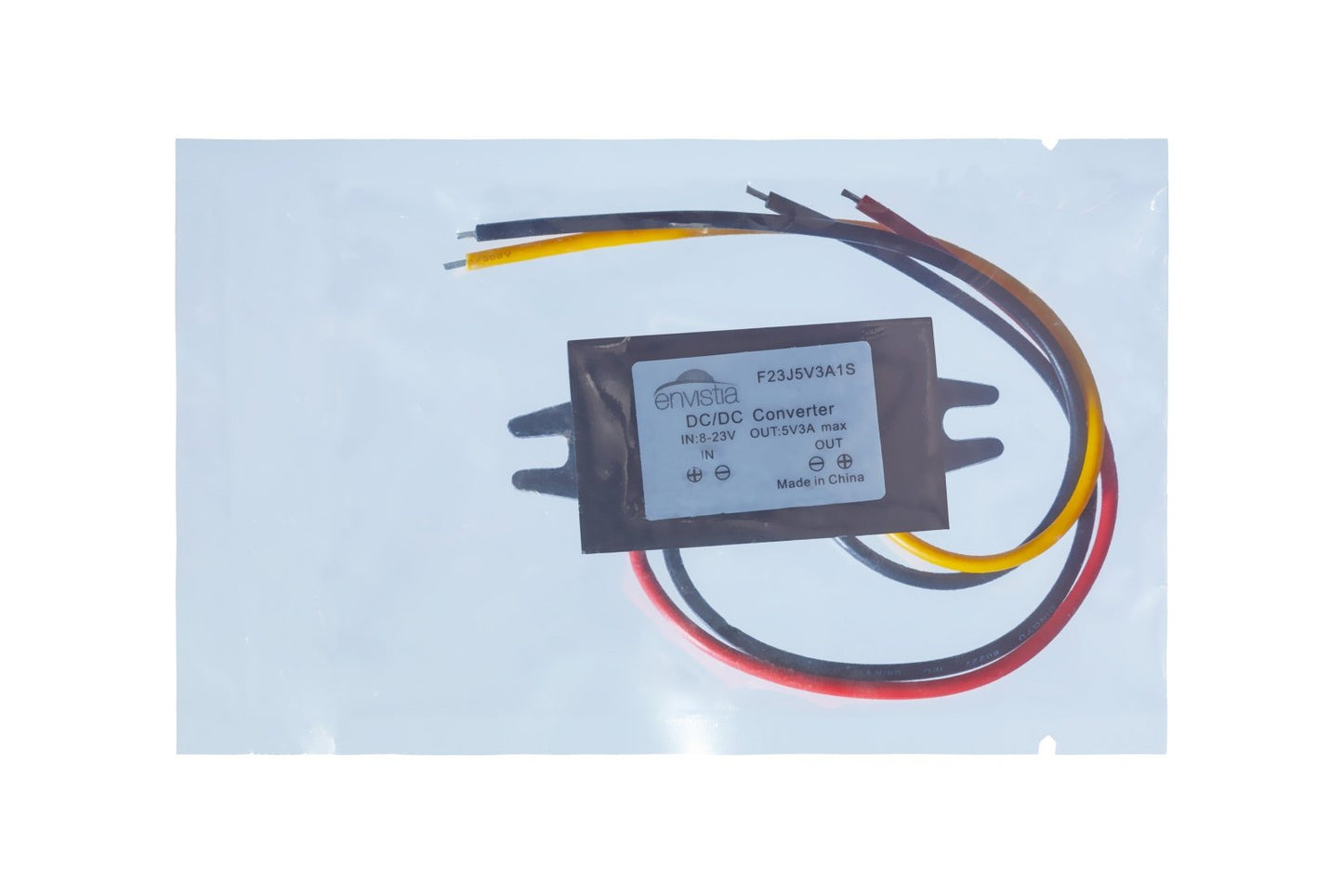 12V (8-23V) In To 5V Out 3A 15W DC-DC Waterproof Converter Module with Flying Leads - Envistia Mall