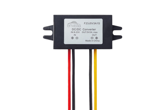 Envistia 12V (8-23V) In To 5V Out 3A 15W Waterproof DC-DC Step-down Buck Converter Power Supply Module