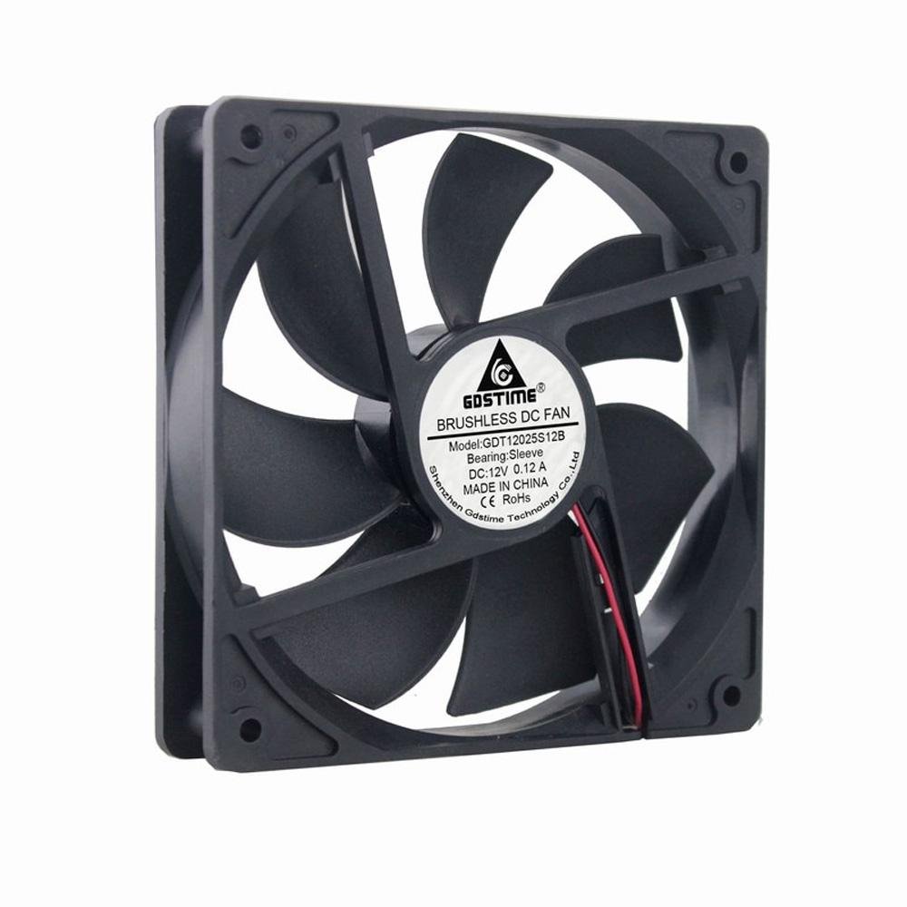 12V DC 120mm 2Pin 120x120x25mm CPU Cooling Computer PC Case 12025 Fan - Envistia Mall