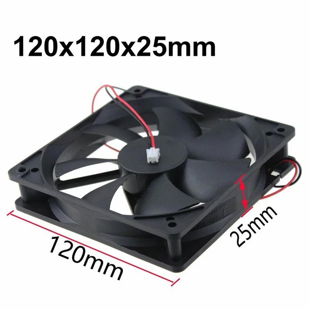 12V DC 120mm 2Pin 120x120x25mm CPU Cooling Computer PC Case 12025 Fan - Envistia Mall