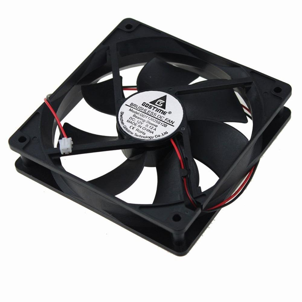 12V DC 120mm 2Pin 120x120x25mm CPU Cooling Computer PC Case 12025 Fan - Envistia Mall