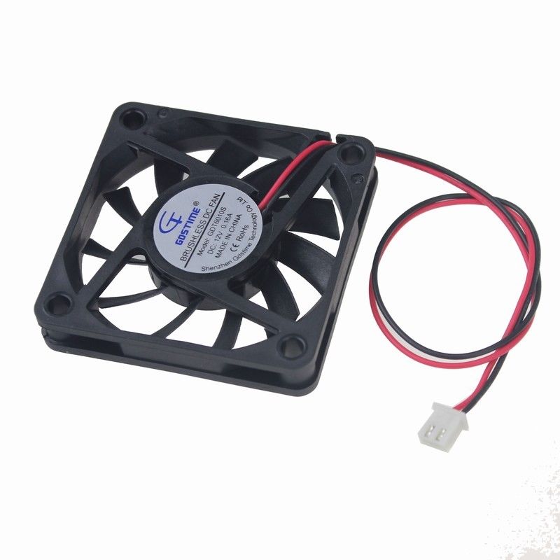 12V DC 60mm 2Pin 60x60x10mm CPU Cooling Computer PC Case Cooler 6010 Fan - Envistia Mall