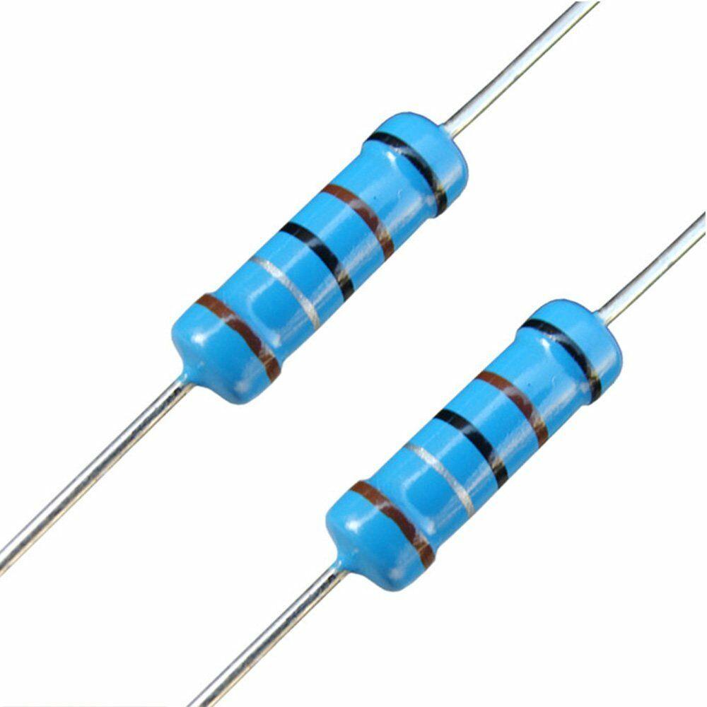 1/4W 1% Metal Film Resistors 100 Piece Packs 3.3 / 10 / 51 /220 / 330 / 470 / 10K Ohm Values - Envistia Mall