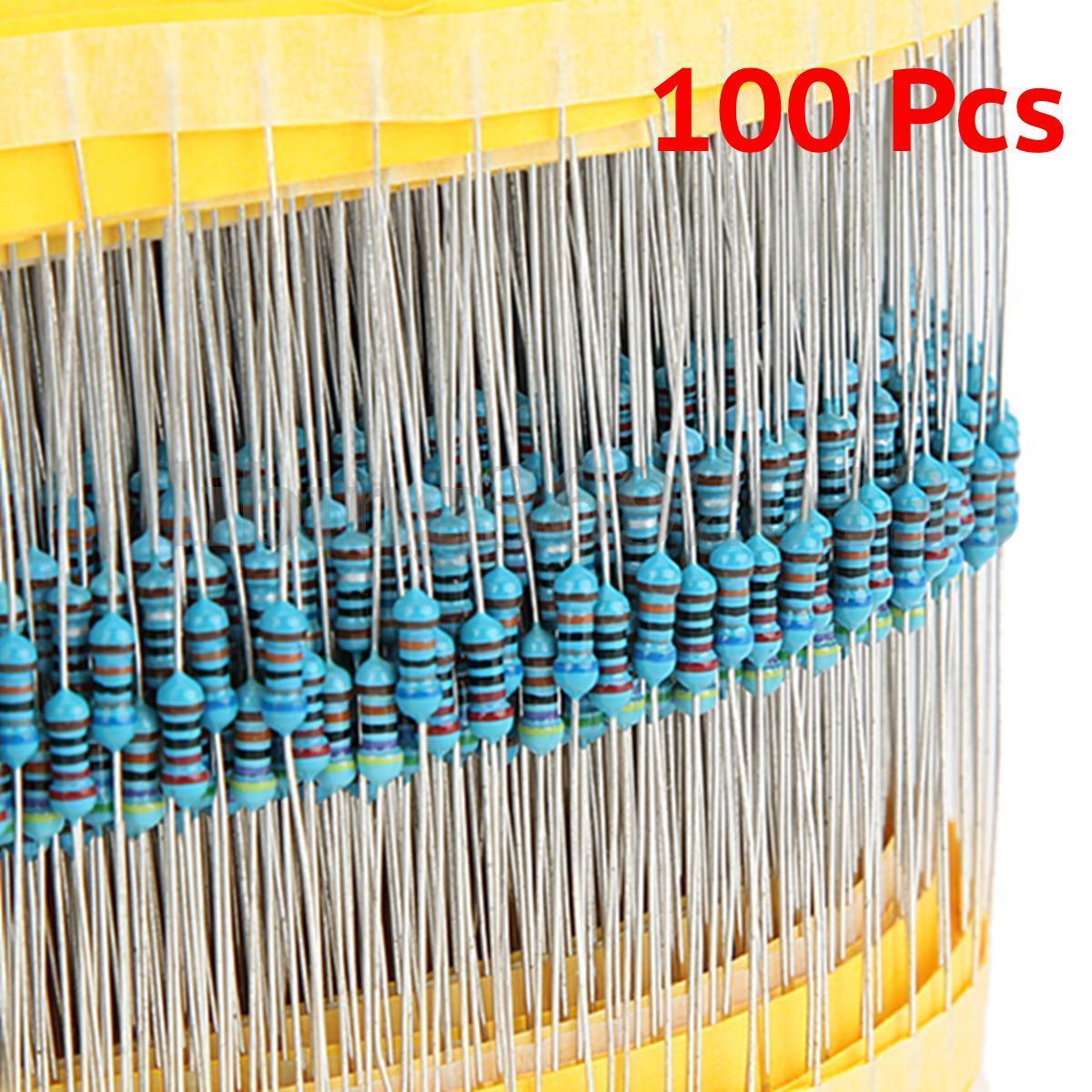 1/4W 1% Metal Film Resistors 100 Piece Packs 3.3 / 10 / 51 /220 / 330 / 470 / 10K Ohm Values - Envistia Mall