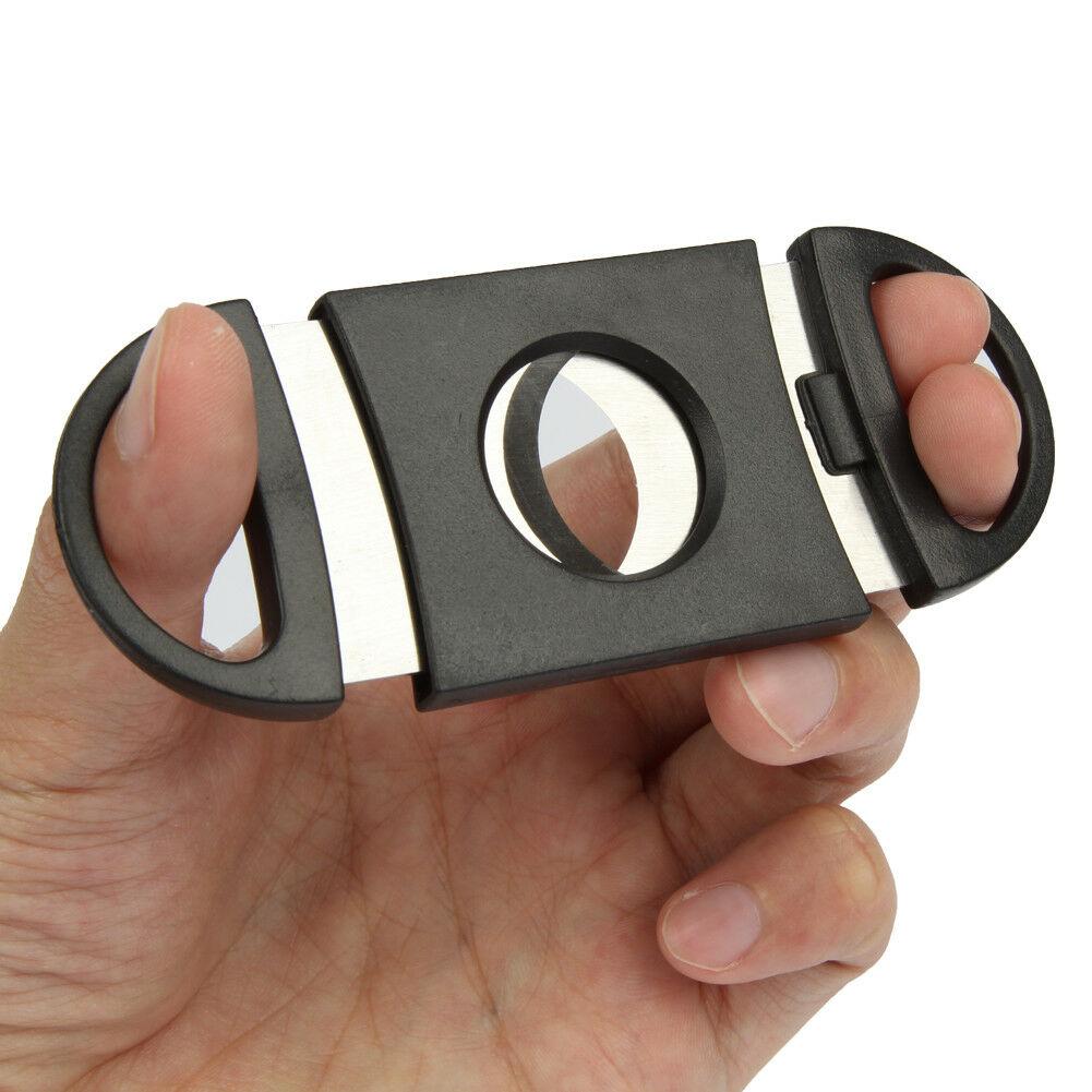 2 Pack Cigar Cutter Stainless Steel Double Blade Guillotine Cigar Knife Pocket Cutter - Envistia Mall