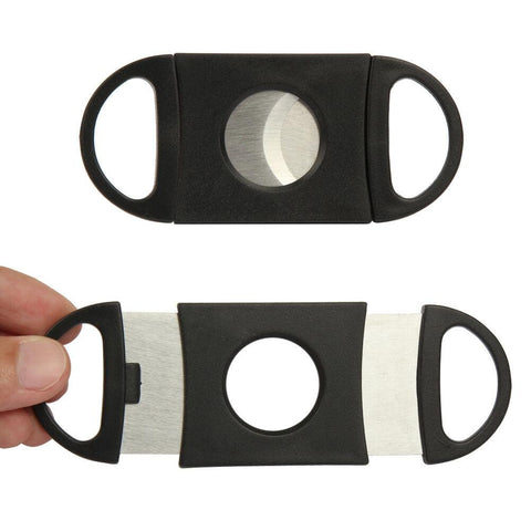 2 Pack Cigar Cutter Stainless Steel Double Blade Guillotine Cigar Knife Pocket Cutter - Envistia Mall