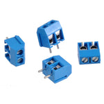 2-Pin 301-2P Screw Terminal Block Connector 5.08mm Pitch PCB Mount Blue - 10 / 25 / 50 / 100 Piece Packages - Envistia Mall