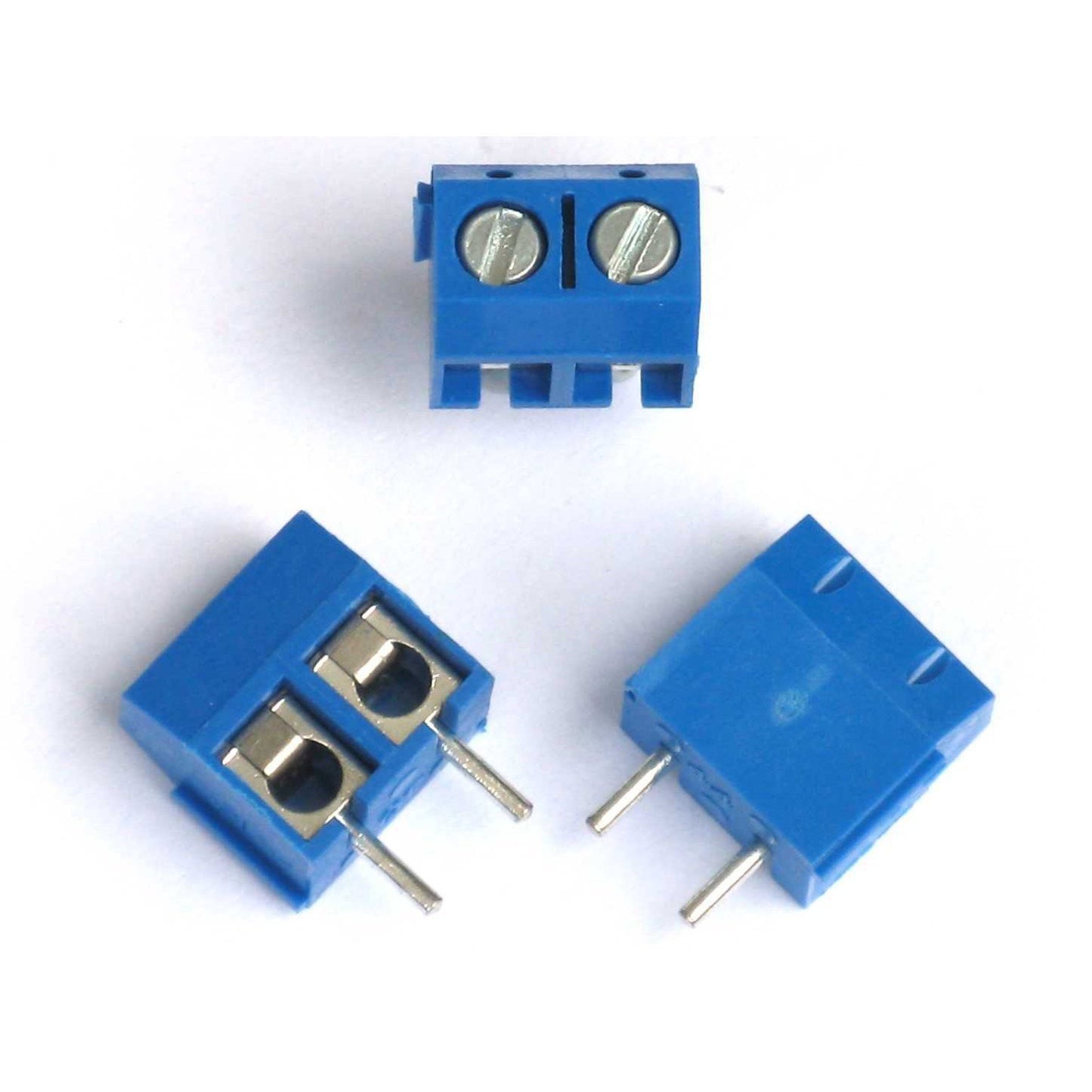 2-Pin 301-2P Screw Terminal Block Connector 5.08mm Pitch PCB Mount Blue - 10 / 25 / 50 / 100 Piece Packages - Envistia Mall