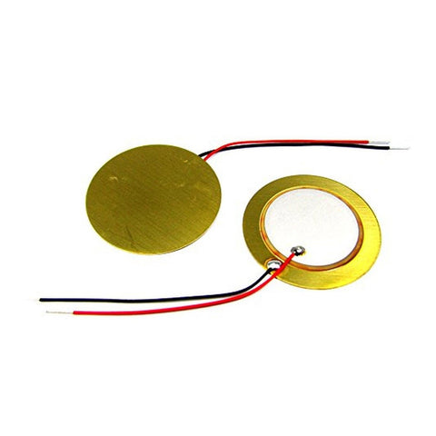 27mm Piezoelectric Disk Element Piezo Sound Sensor Pickups with 2" Wires - 2 Pack - Envistia Mall