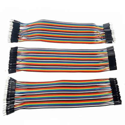 3 x 40Pin (120 Pieces) 20cm DuPont 1P-1P Wire Jumper Cables Pin-Pin, Pin-Socket & Socket-Socket - Envistia Mall