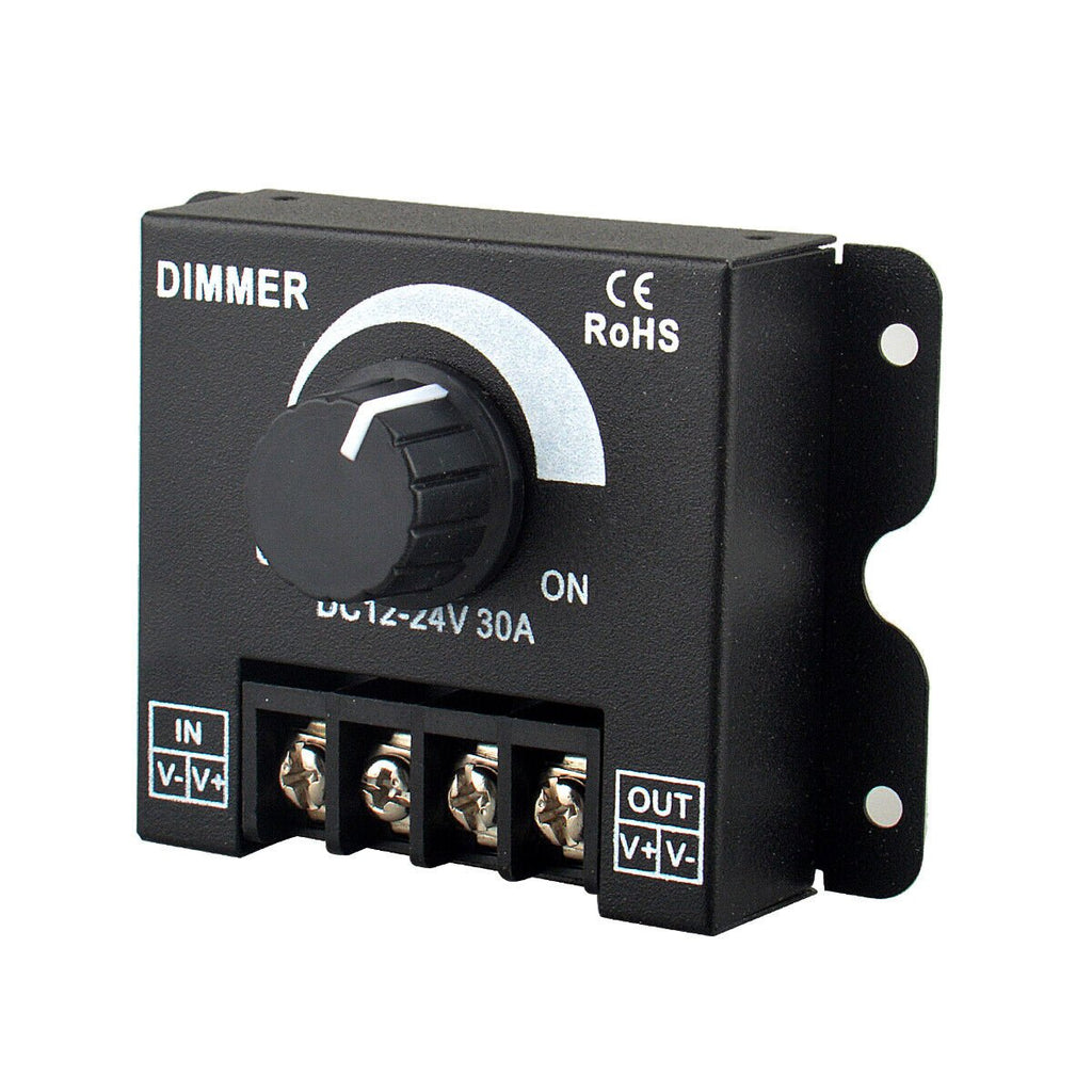30A 12V-24V Manual LED Dimmer Controller for LED Strip Lights – Envistia  Mall