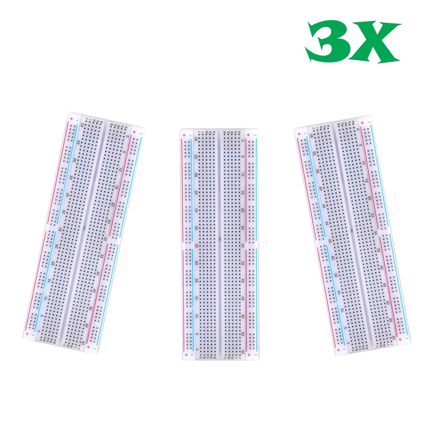 3X MB-102 830 Point Prototype PCB Solderless Breadboard Protoboard - Envistia Mall