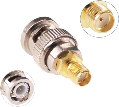 4 Piece BNC Male & Female to SMA Male & Female RF Connector Coaxial Adapter Kit - Envistia Mall