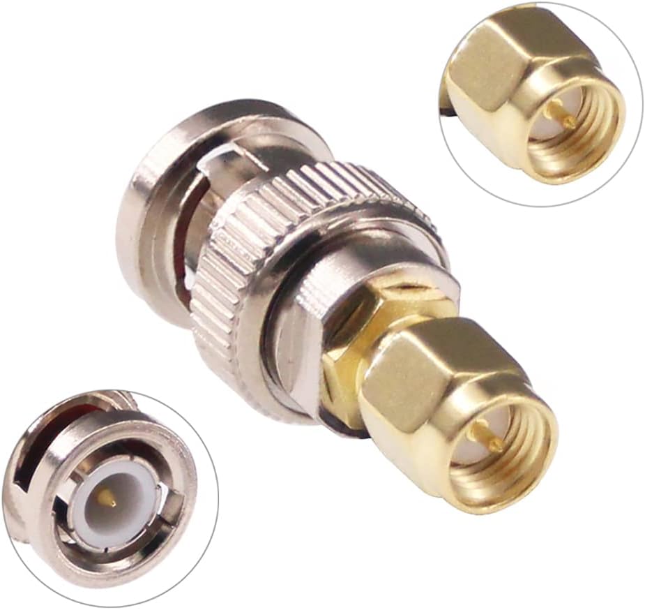 4 Piece BNC Male & Female to SMA Male & Female RF Connector Coaxial Adapter Kit - Envistia Mall