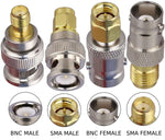4 Piece BNC Male & Female to SMA Male & Female RF Connector Coaxial Adapter Kit - Envistia Mall
