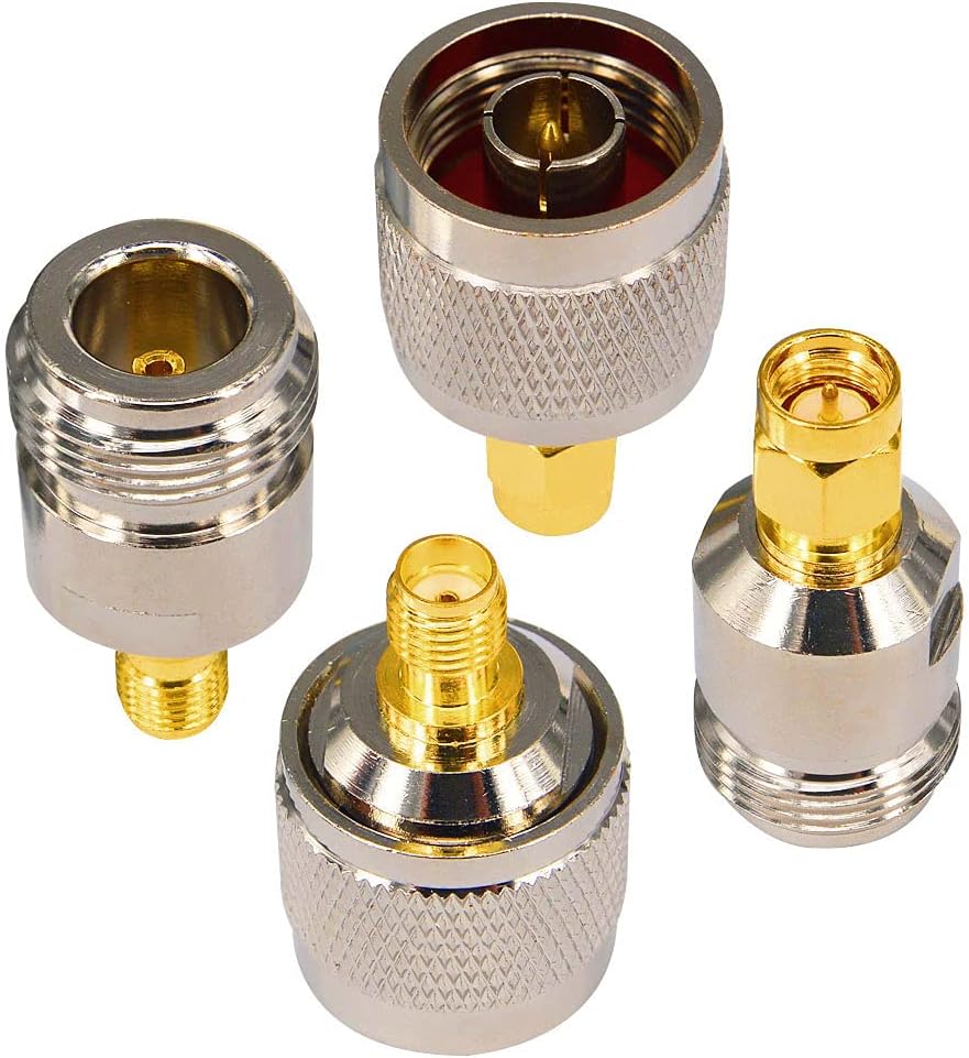 4 Piece Type N Male & Female to SMA Male & Female RF Connector Coaxial ...
