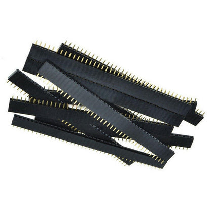 40-Socket Female Header 0.1" 2.54mm Breadboard/PCB Strip Connectors from Envistia Mall