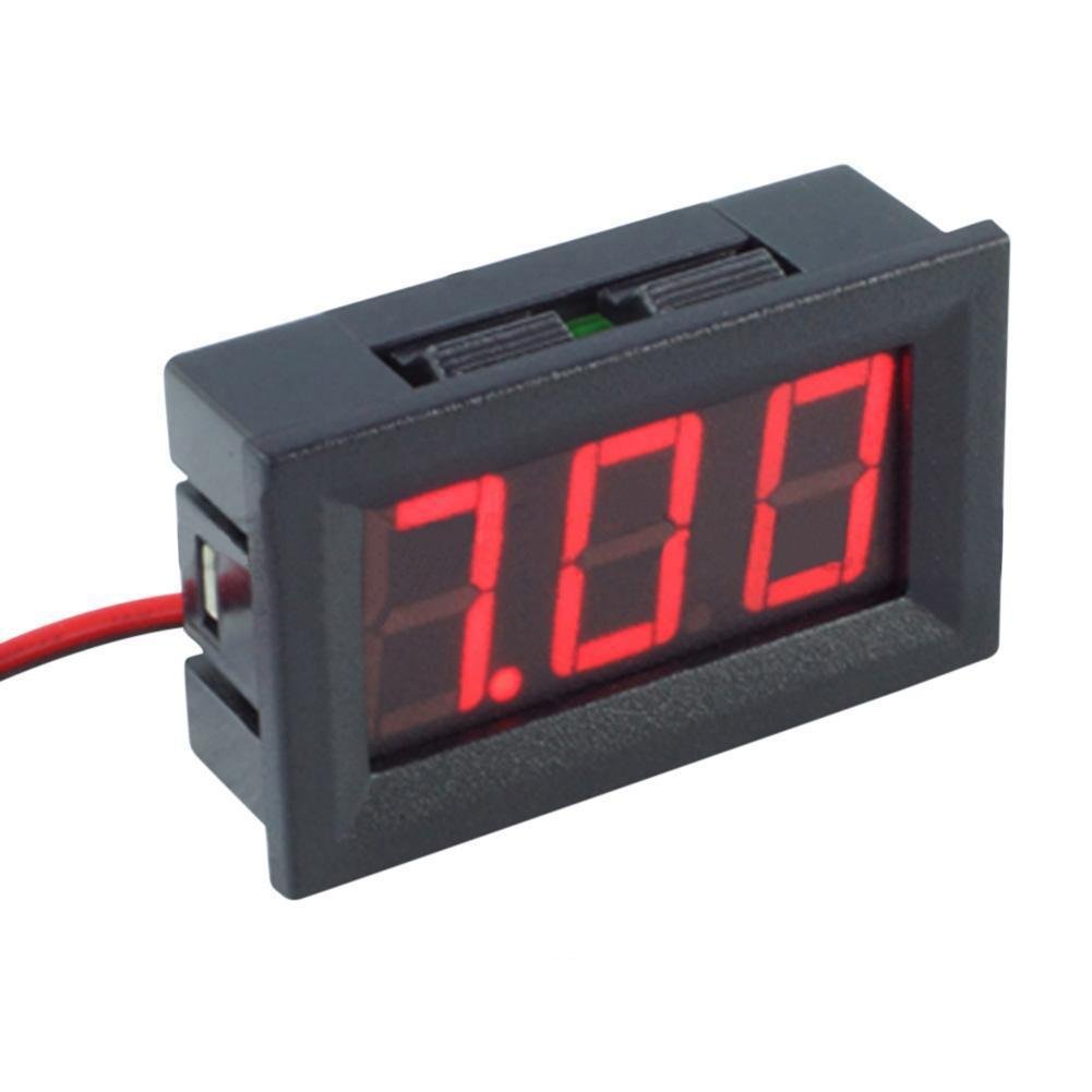 4.5-30V DC Two-Wire 0.56" Red / Green / Blue LED Panel Mount LED Digital Voltmeter Voltage Meter - Envistia Mall