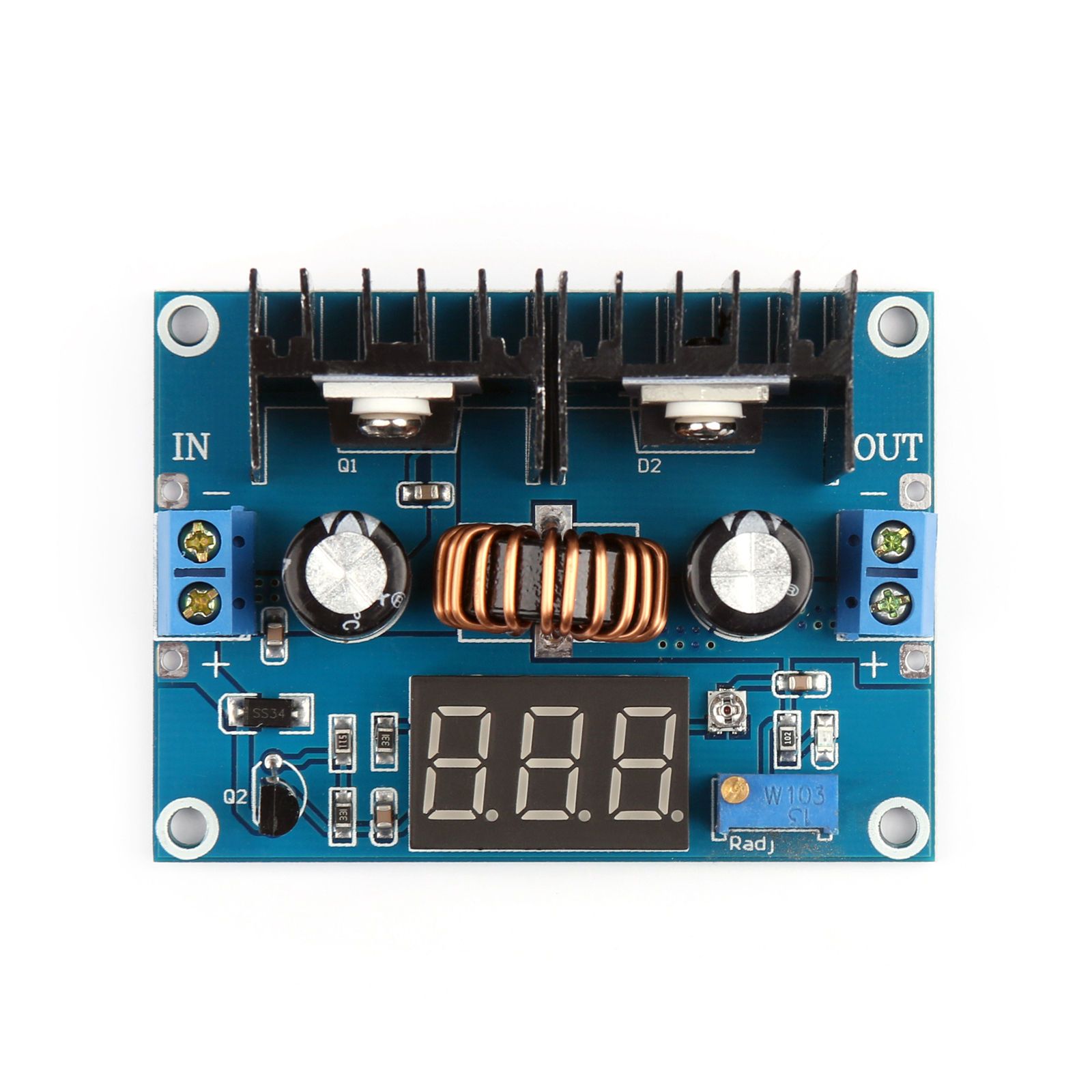 4V-38V to 1.25V-36V 8A DC-DC Step Down Buck Power Supply Module with Digital Voltmeter XL4016 - Envistia Mall