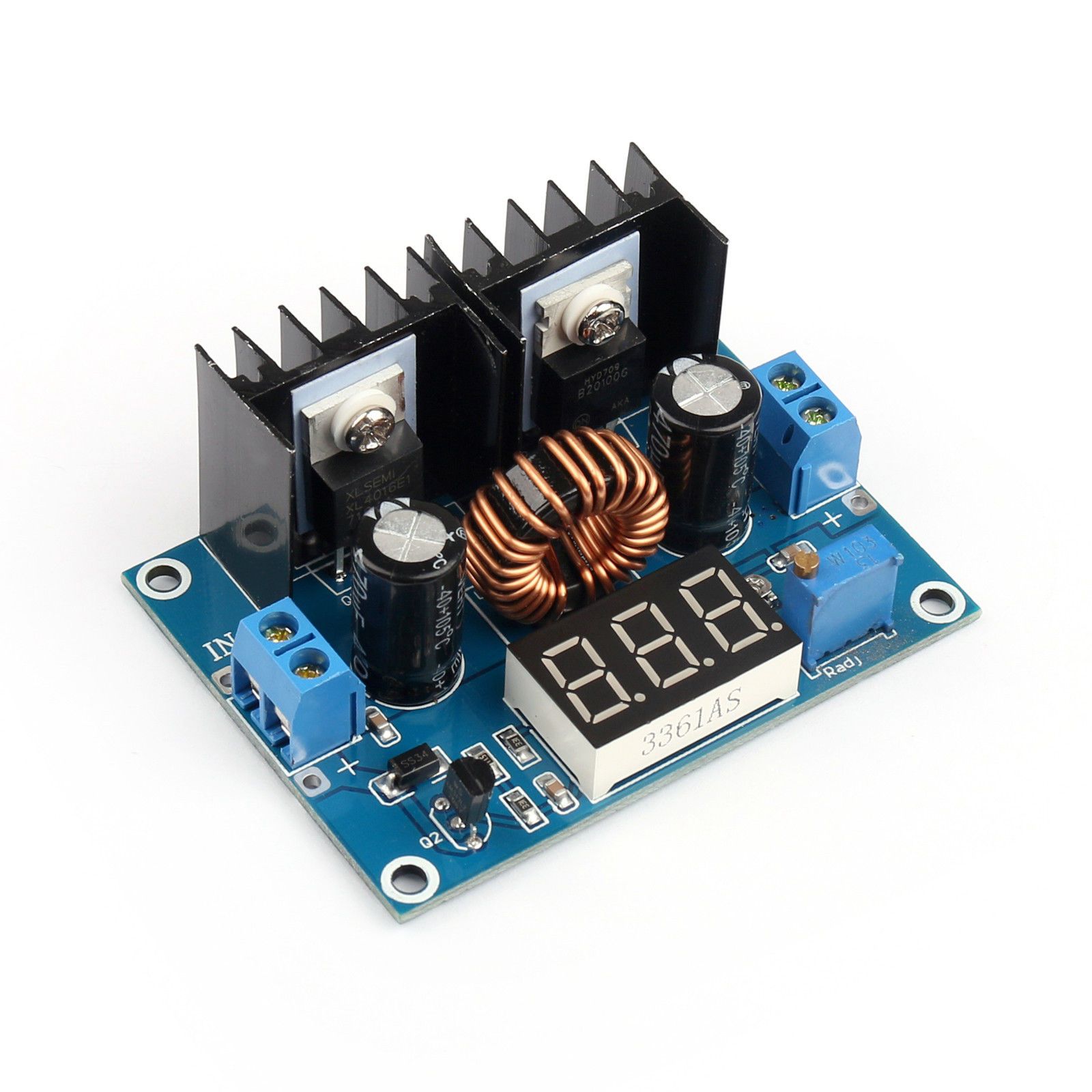 4V-38V to 1.25V-36V 8A DC-DC Step Down Buck Power Supply Module with Digital Voltmeter XL4016 - Envistia Mall