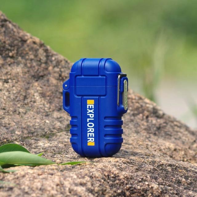 Radion Explorer Blue Plasma Electric Rechargeable Flameless Lighter Waterproof Windproof by Envistia Mall