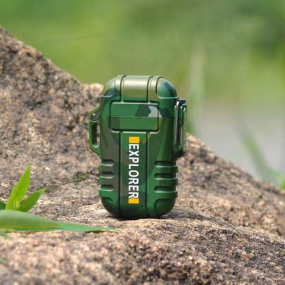 Radion Explorer Green Camo Plasma Electric Rechargeable Flameless Lighter Waterproof Windproof by Envistia Mall