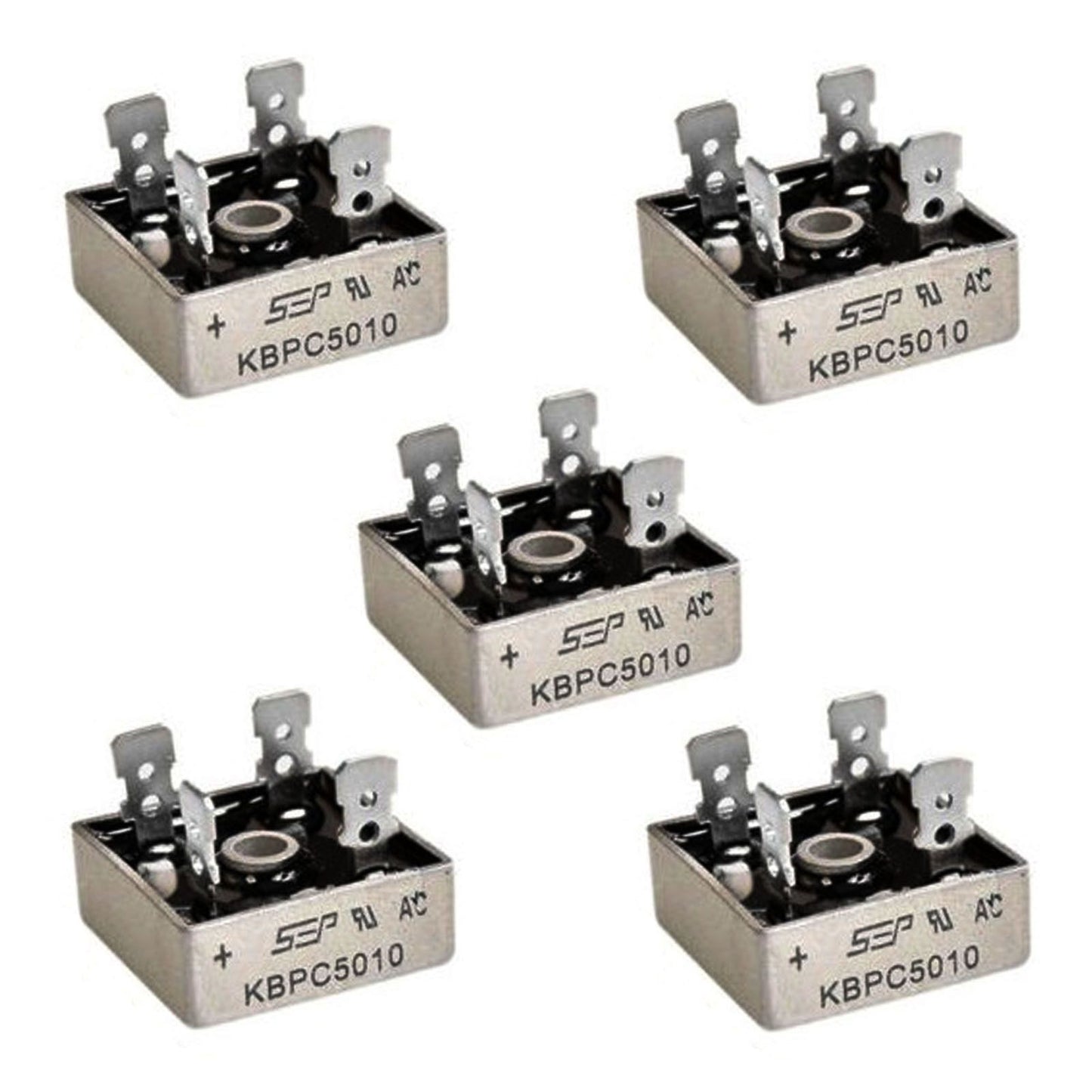 5 Pcs KBPC5010 1000V 50A Metal Case Single Phase Diode Bridge Rectifier - Envistia Mall