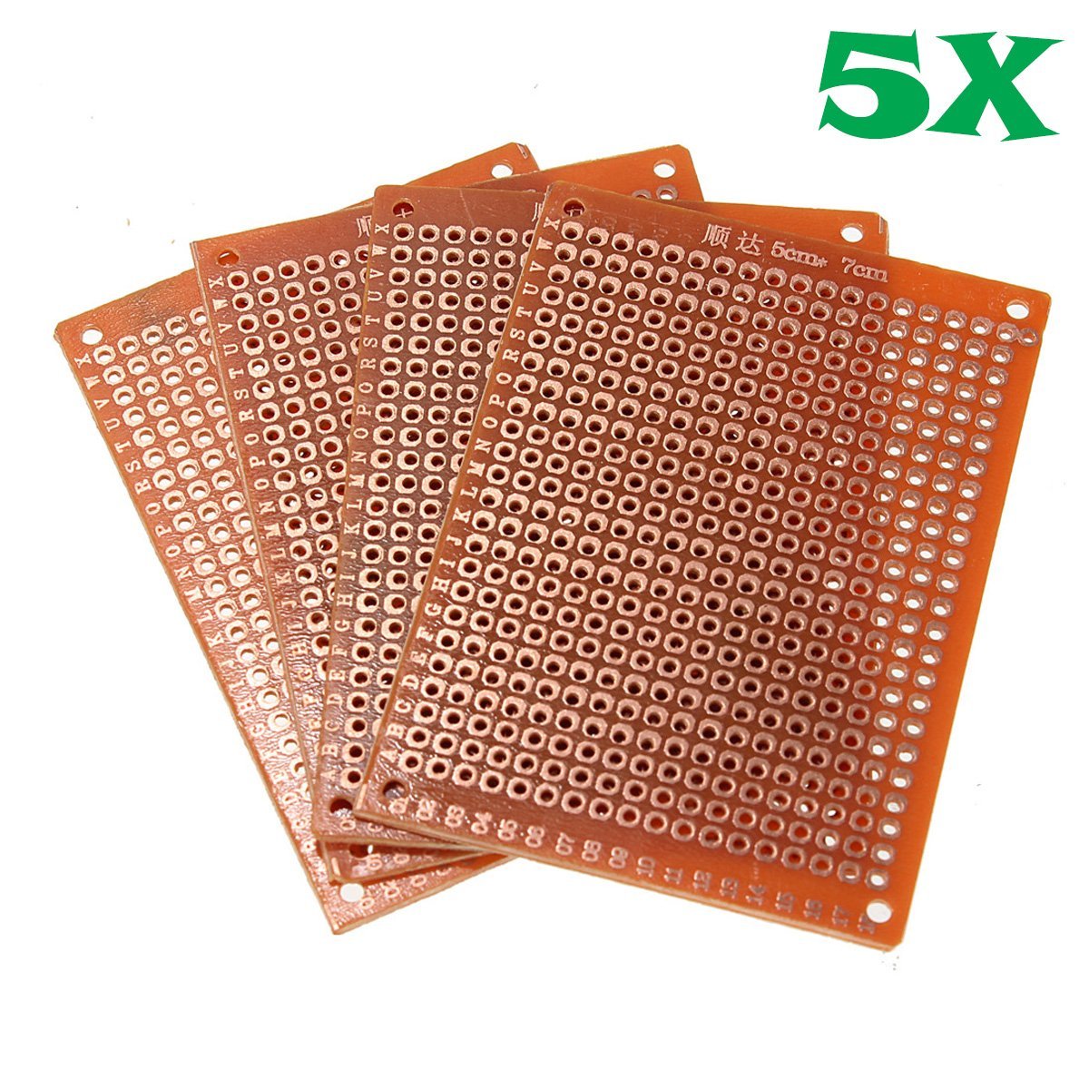 5cm x 7cm PCB Prototyping Perf Boards Breadboards DIY - 5 Pieces - Envistia Mall