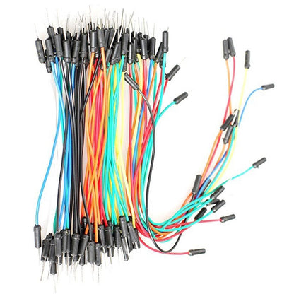 65 Piece Solderless Breadboard DuPont Male-Male Jumper Cable Wire Prototyping Kit - Envistia Mall