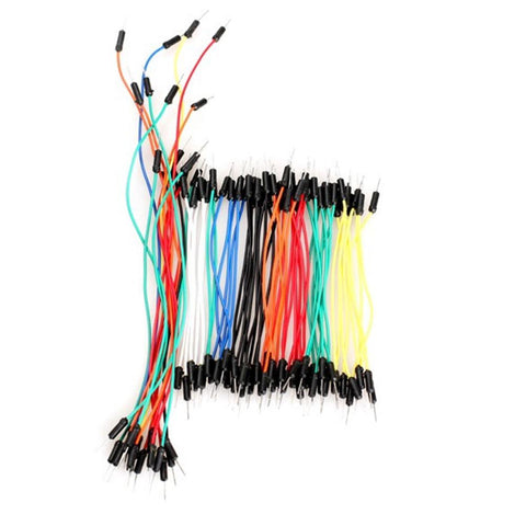 65 Piece Solderless Breadboard DuPont Male-Male Jumper Cable Wire Prototyping Kit - Envistia Mall