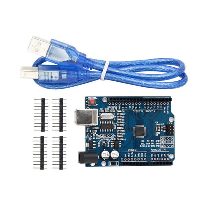 ATmega328P Microcontroller Starter Kit 400 Point Breadboard, 65 Jumpers, USB & Battery Cables - Envistia Mall