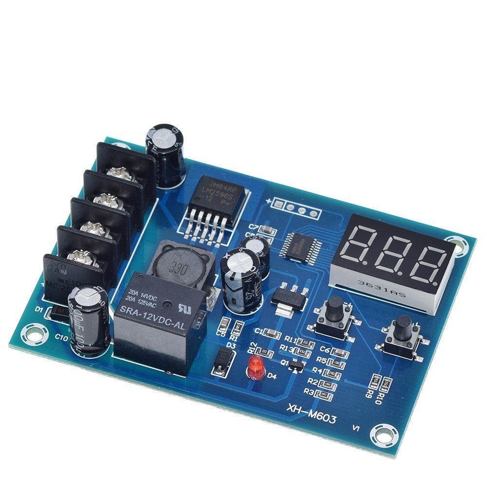 Envistia 12V - 24V Battery Charge Controller Protection Module w/ LED Voltmeter XH-M603