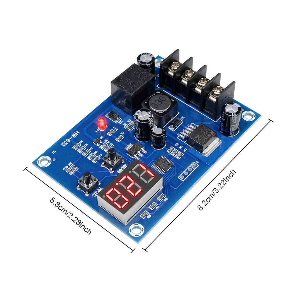 Envistia 12V - 24V Battery Charge Controller Protection Module w/ LED Voltmeter XH-M603