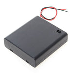 Battery Holder Case for 4X (6V) AA Batteries w/ Cover, Switch & Wire Leads - Envistia Mall
