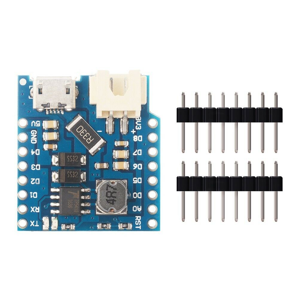 Battery Shield For WeMos D1 Mini Single Lithium Battery Charging and Boost - Envistia Mall