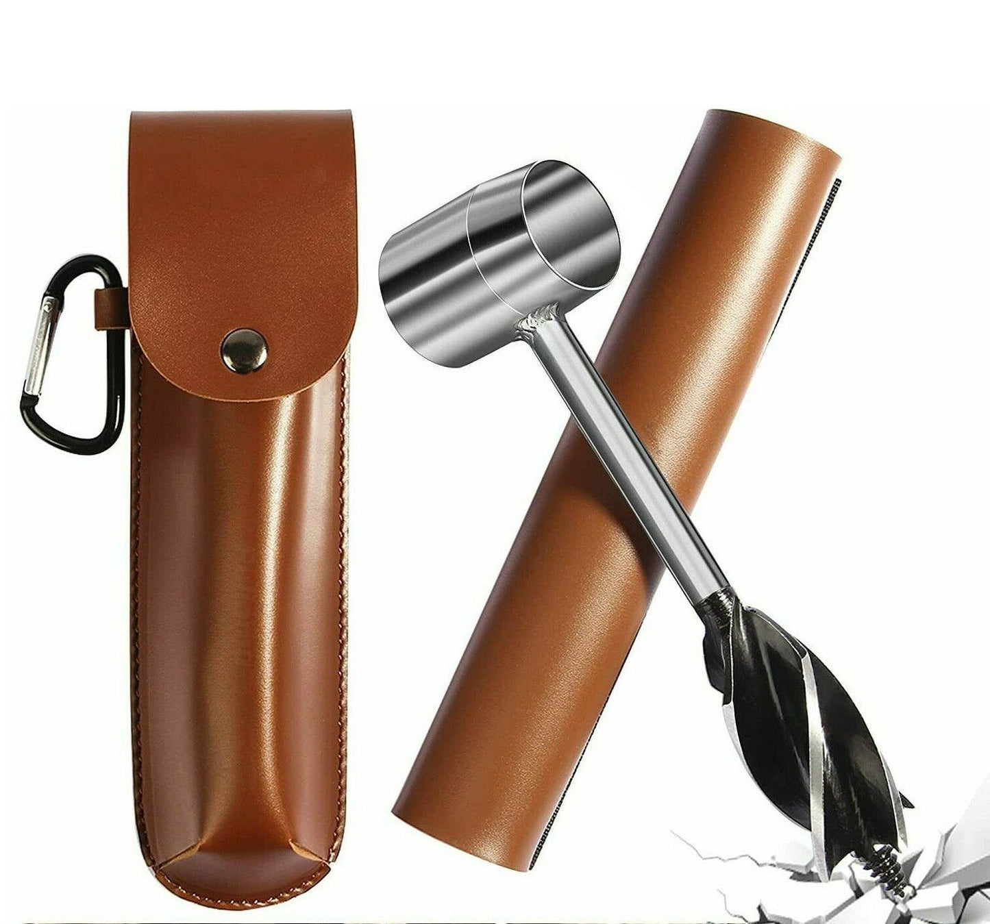 Bushcraft hand auger settlers wrench manual hole drill for survival & camping - Envistia Mall