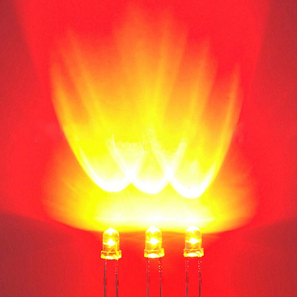 Clear Red LED 3mm 2V 620nM Super Bright Transparent - 10x 25x 50x 100x Pkgs - Envistia Mall