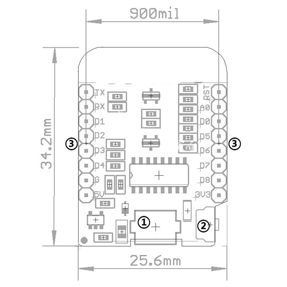 D1 Mini NodeMCU and Arduino WiFi LUA ESP8266 ESP-12 WeMos Microcontroller - Envistia Mall