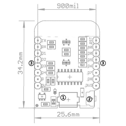 D1 Mini NodeMCU and Arduino WiFi LUA ESP8266 ESP-12 WeMos Microcontroller - Envistia Mall