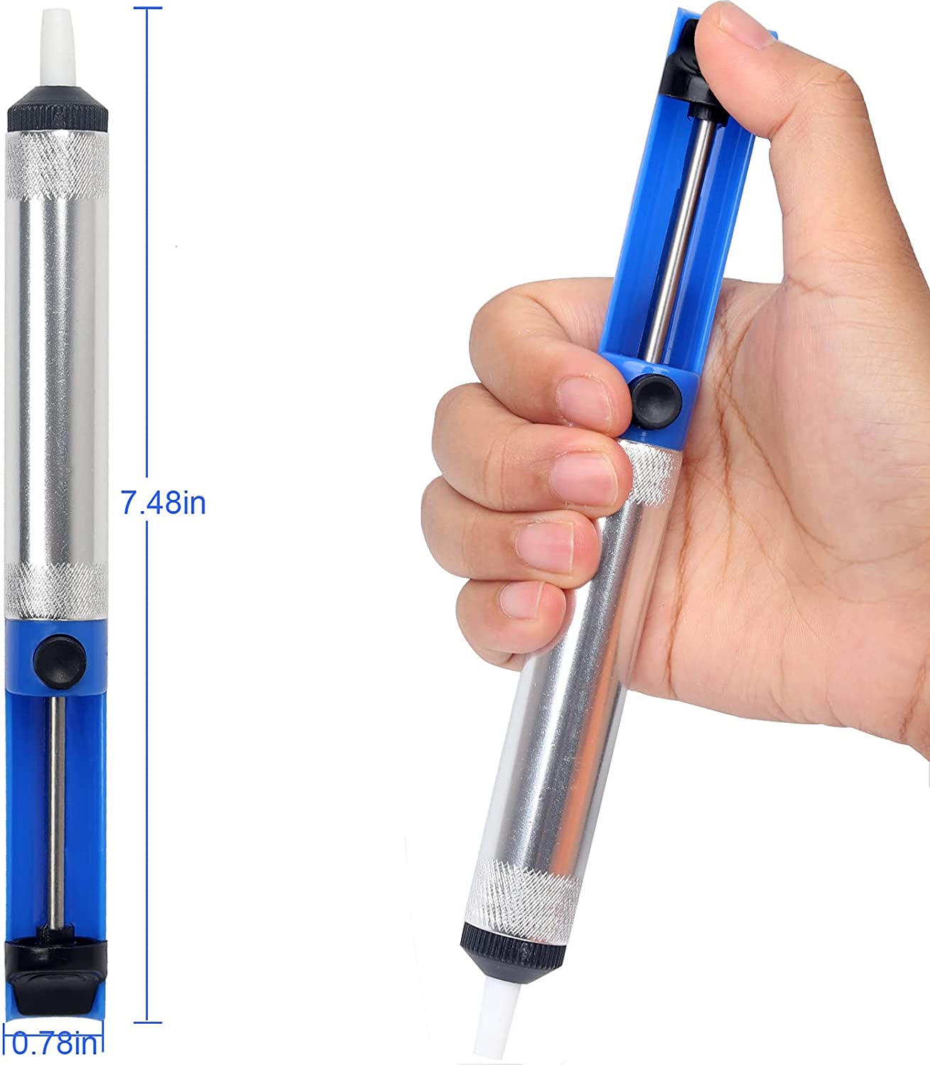 Desoldering Solder Sucker Aluminum Soldering Iron Suction Removal Tool ...