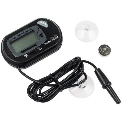 Digital LCD Aquarium / Terrarium Thermometer Temperature Sensor with Batteries (2 Pack) - Envistia Mall