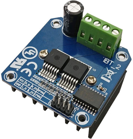 Double BTS7960 43A High Power Motor Driver / Smart Car Driver Module with Current Limit - Envistia Mall