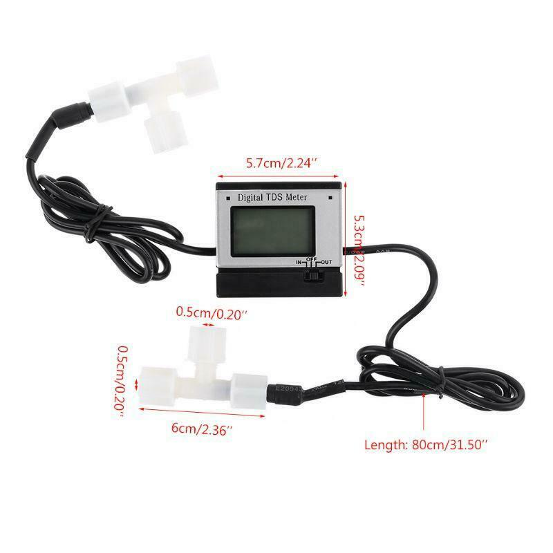 Dual Input Digital In-Line TDS Total Dissolved Solids Water Quality Test Meter - Envistia Mall