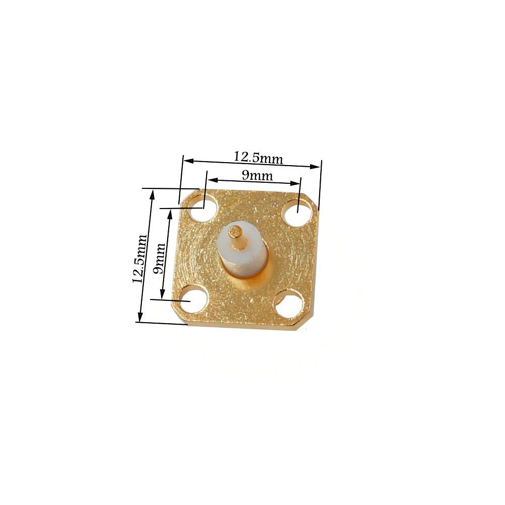 Flange Mount SMA Female Jack RF Panel Connector 4 Hole Solder Cup - Envistia Mall