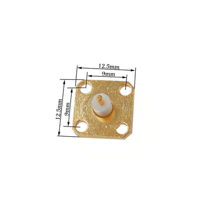 Flange Mount SMA Female Jack RF Panel Connector 4 Hole Solder Cup - Envistia Mall