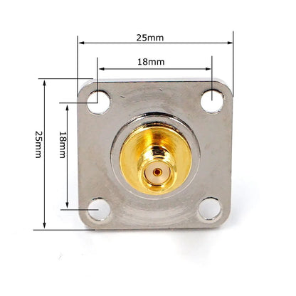 Flange Mount SO239 UHF Female Jack to SMA Female Jack RF Panel Connector 4 Hole - Envistia Mall