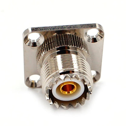 Flange Mount SO239 UHF Female Jack to SMA Female Jack RF Panel Connector 4 Hole - Envistia Mall